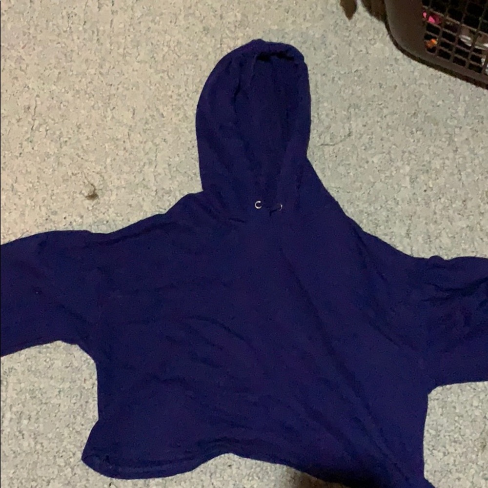 purple cropped hoodie